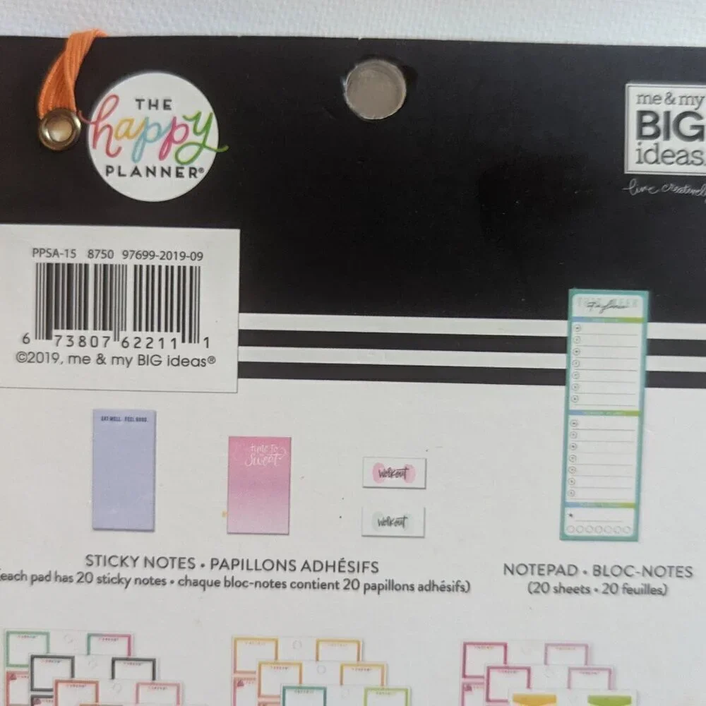 NWT Sweat Smile Repeat 638 Happy Planner Accessory Pack Stickers Fitness Workout